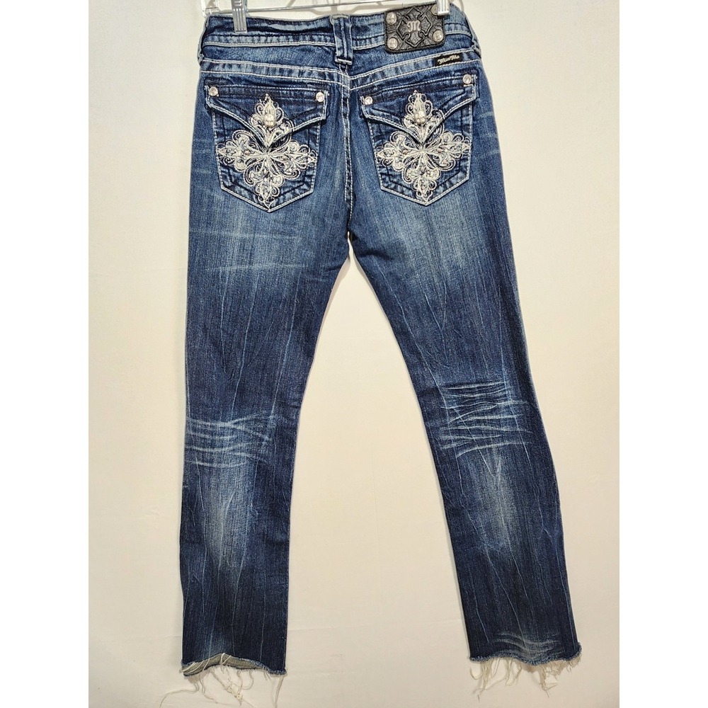 Miss Me Women's Embellished Rhinestone Pockets Bootcut Jeans Size 29